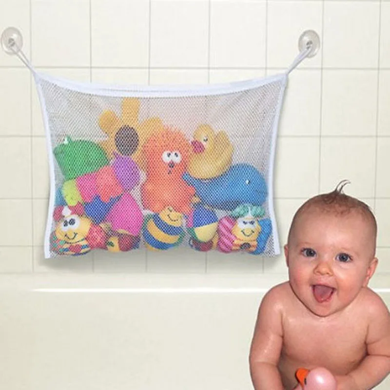 

New Kids Bath Tub Toy Bag Hanging Organizer Storage Bag Baby Bathing Accessories Eco-Friendly Baby Bathroom Mesh Bag