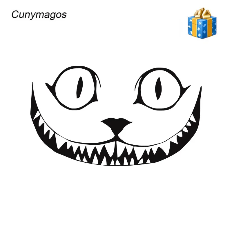 Cunymagos Cat Growl Smile Face Halloween Horror Vinyl Car Sticker Window Decoration Decal Styling Stickers 15.2*8.9CM | Автомобили и