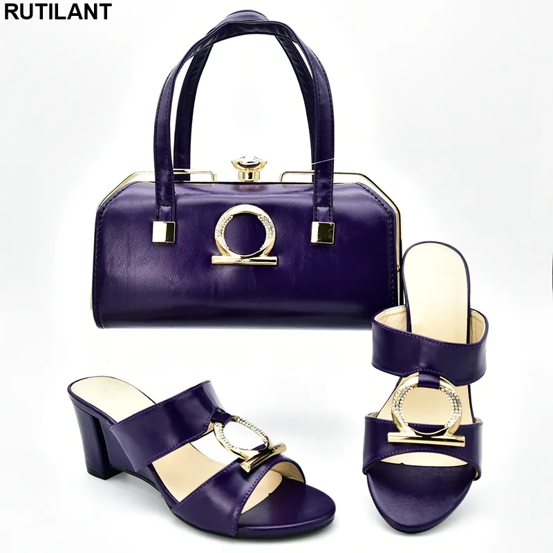 

Latest Design Matching Shoes and Bag Set In Heels Italian Matching Shoe and Bag Set for Wedding Nigerian Women Party Pumps