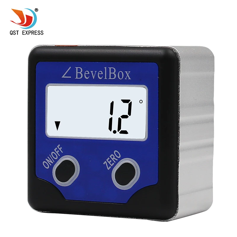  Pecision Digital Protractor Inclinometer Level Box Digital Angle Finder Bevel Box With blue