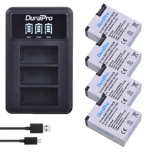 4pc 1250mAh AHDBT 301 AHDBT 302 Rechargeable Battery LED 3 Ports Charger for AHDBT 301 302