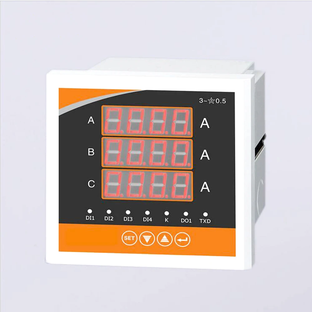 Three Phase LCD Digital Multifunction Meter Energy Accumulation RS485