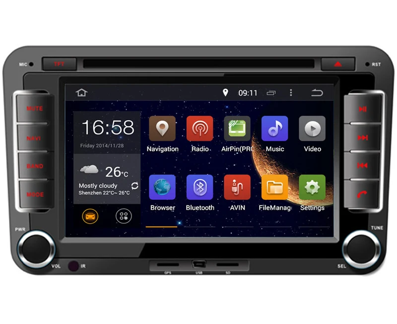 Sale 7" in-dash Android Car DVD Player with TV/BT GPS 3G WIFI DVR Canbus,Audio Radio Stereo,Car multimedia headunit for VW universal 1