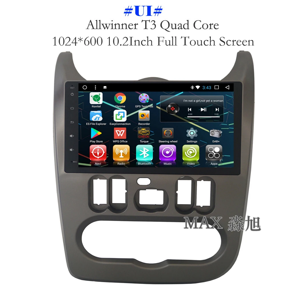Cheap MAX 2G+32G Android 8.1.0 Car DVD Player For Renault Logan/Sandero/Duster Autoradio Car Radio RDS Bluetooth WiFi SWC GPS Free Map 1