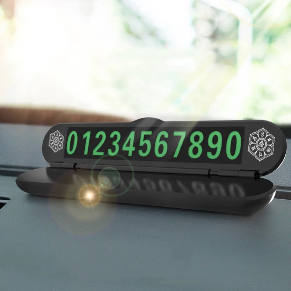 Car Styling Temporary Telephone Number Plate Parking Card
