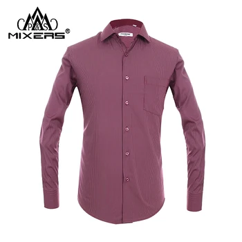 

Brand 2018 Striped Men Dress Shirt Long Sleeve Regular Fit Big Sizes Red Casual Shirt Men Cotton Formal Shirt Men Clothes 2018