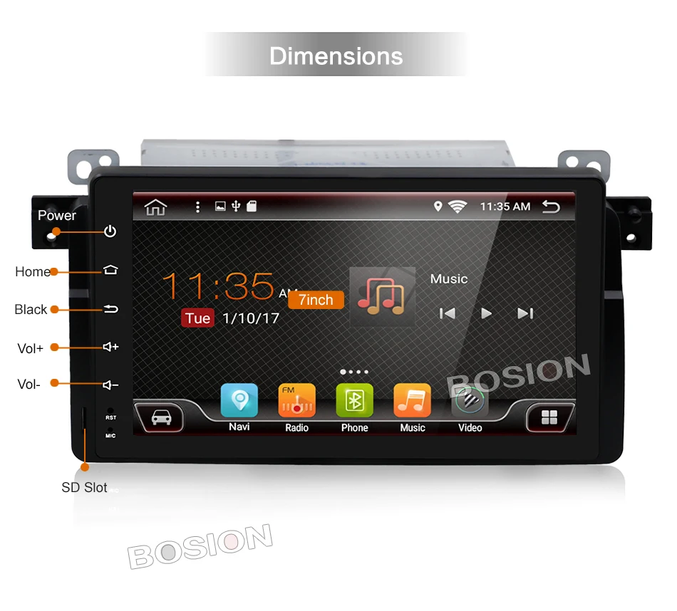 Clearance Bosion Octa Core Car Multimedia player Android 9 GPS Autoradio 1 Din Stereo System For BMW/E46/M3/Rover/3 Series RAM 4G WIFI FM 20
