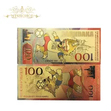 10 шт./лот Лидер продаж для России волк банкнот 100 рубль банкнот в центре сообщений в течение 24k Gold поддельные Бумага денег для подарка