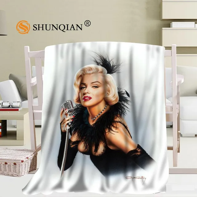 Custom pin up sexy girl blanket Flannel Fabric56x80inch 50X60inch