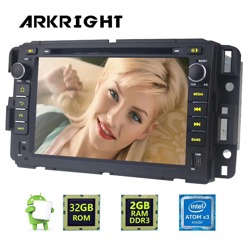ARKRIGHT Android 6 0 7 &quot2 Din аудио для стерео Радио автомобильной gps навигации головное