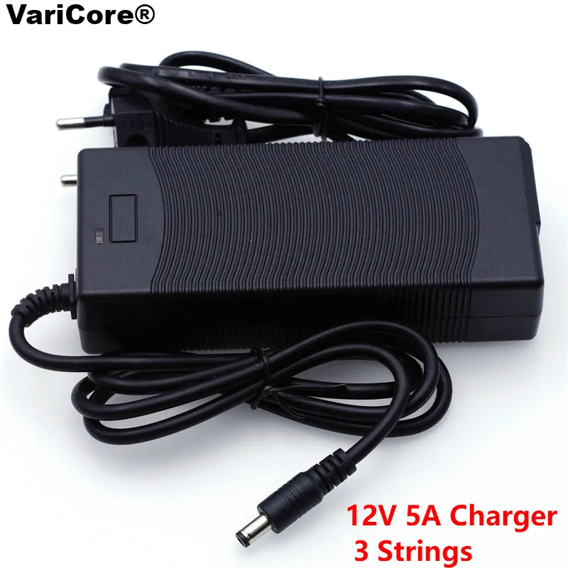 VariCore 12V 24V 36V 48V 3 Series 6 Series 7 Series 10 Series 13 String 18650 зарядное устройство для литиевых батарей 12,6 V 29,4 V DC 5,5*2,1mm - Цвет: 12V 5A Charger