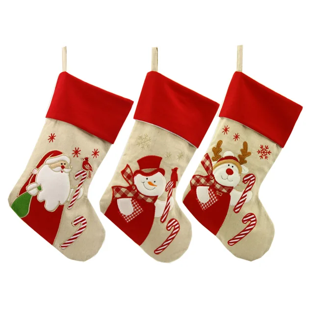 new 30pcs christmas stocking santa claus snowman reindeer gift bag socks christmas decoration hot sale wholesale - Christmas Stockings On Sale new 30pcs christmas stocking santa claus snowman reindeer gift bag socks christmas decoration hot sale wholesale - Christmas Stockings On Sale