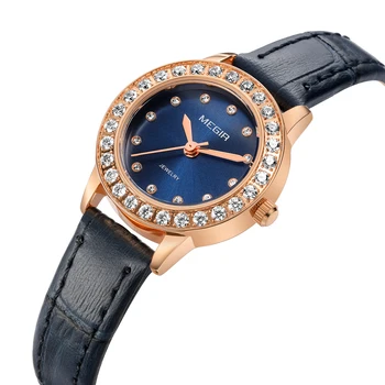 

Women Luxury Watch Reloj Mujer Megir Top Brand Twinkly Small Watches Rose Gold Free Shipping Damen Uhren Montres Femme Dropship