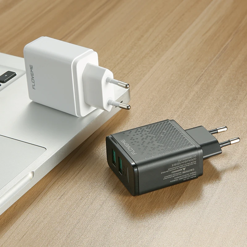 Зарядное устройство FLOVEME со светодиодной подсветкой и двумя USB портами 5