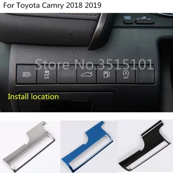 

Car Body Styling Cover Front Fog Light Switch Inner Trim Frame Lamp Panel For Toyota New Camry XV70 2017 2018 2019 2020