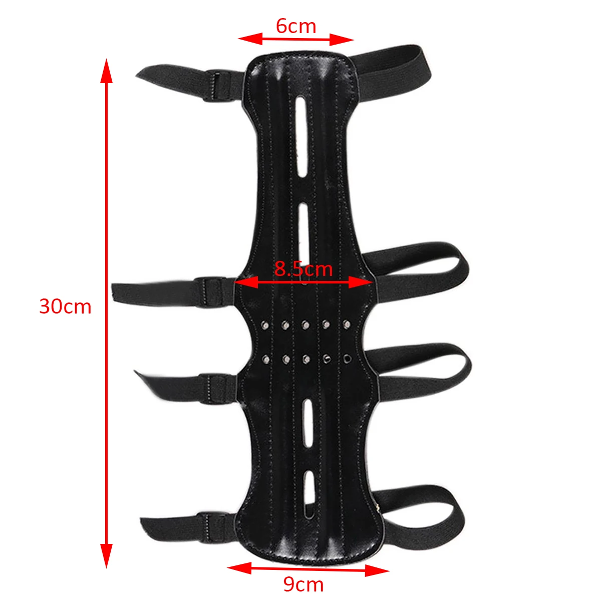 4 Adjustable PU leather Straps Archery Arm Guard Shooting Bow String Arm Protector Gear for Outdoor Hunting Protection