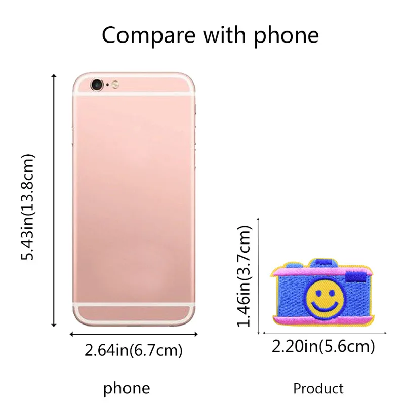Патчи для одежды Smile Camera наклейки с утюгом сделай сам Аппликации 5 шт.|fashion patches|patches