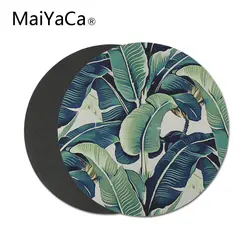 Maiyaca банановые листья печатает круглый Мышь Pad нескользящей резиновой Мышь игровой коврик Коврики для мыши