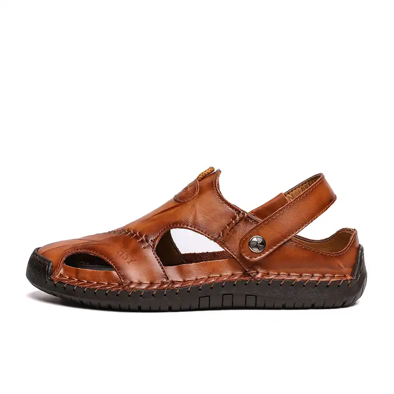 mens soft leather sandals