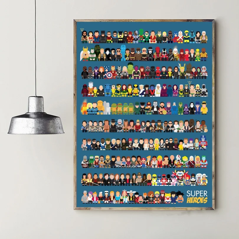 

Super Heroes Art Oil Painting Poster 20x30 inch Prints Home Wall Decor Painting