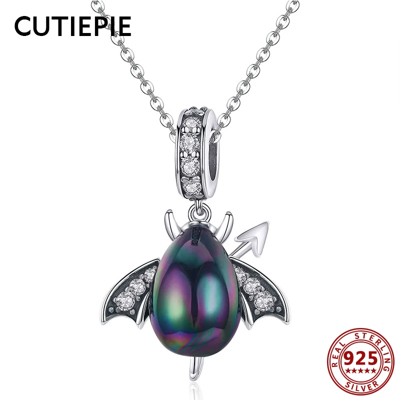CUTIEPIE изысканное 100% Настоящее серебро 925 пробы Маленькое крыло насекомое ожерелье