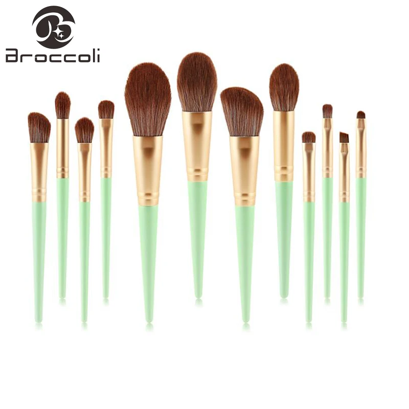 

12pcs/lot Makeup Brushes Set Foundation Powder Fan Brush Eyeshadow Blush Lip Cosmetic Make Up brush Kit