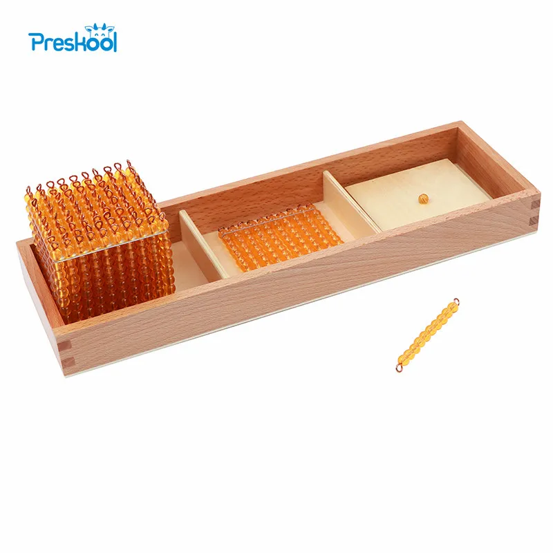  Montessori Kids Toy Baby Introduction to Decimal Quantity with Trays Learning Educational Preschool