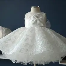 Белые платья для первого причастия для девочек; коллекция года; фирменные фатиновые кружевные праздничные Платья с цветочным узором для маленьких девочек; свадебные и вечерние платья