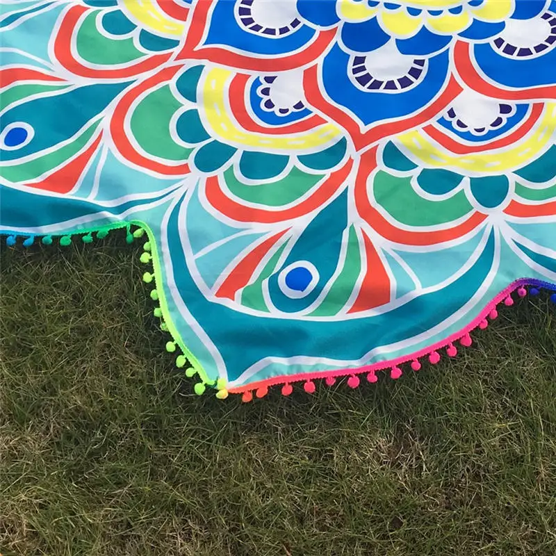  Hippie Tassel Tapestry Beach Throw Mandala Towel Yoga Mat Bohemian Beach towel handkerchief hijab s
