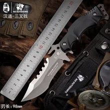 HX на открытом воздухе 440 стальной нож выживания боевой нож с фиксированным клинком Открытый Кемпинг Охота многофункциональные бушкрафт Дайвинг ножи D-123
