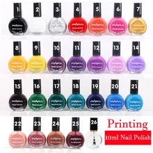 26 color nail polish oil Stamping 10ml nail stamping polish printing stamp dedicated authentic Sticker Nail art Printing AS77