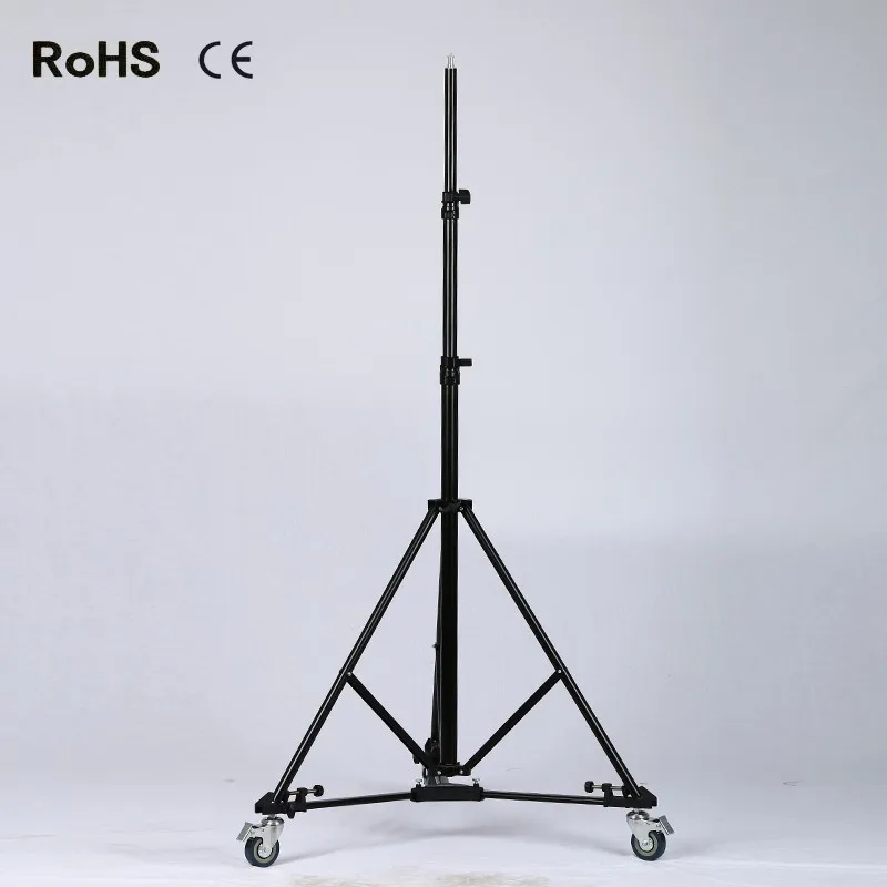 

2*Camera Tripod pulley wheel frame casters micro film to round rail+2*2.8m thicken light stand