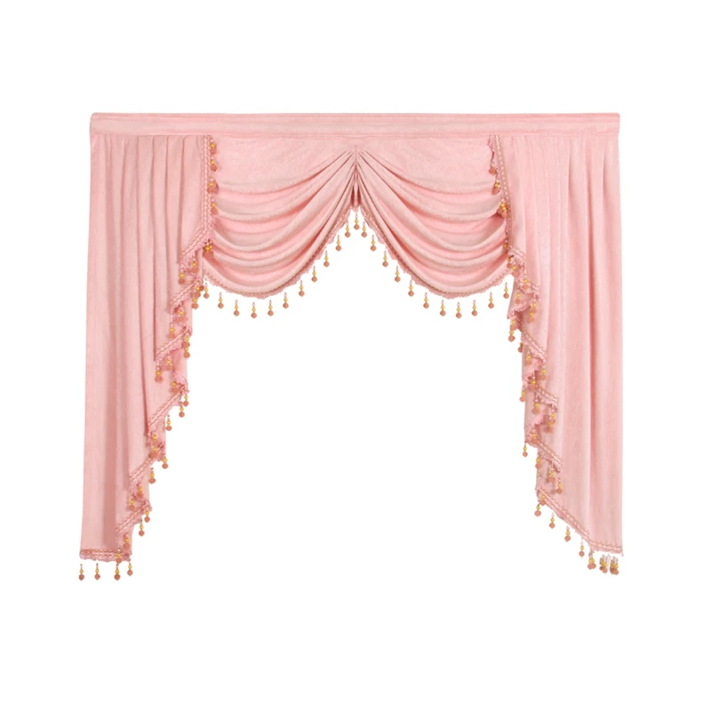  Thick Chenille Valance Solid Color Curtains Valances for Living Room European Luxury Valances for B - 32854017665