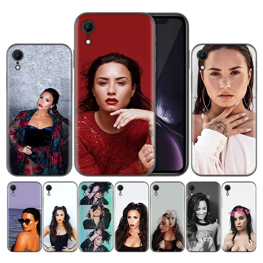 

For Funda Covers Apple iPhone 7 7S 8 Plus X XS Max XR 5 5s SE 6 6s Cover Flowers Bag Back Phone Case Singer Demi Lovato