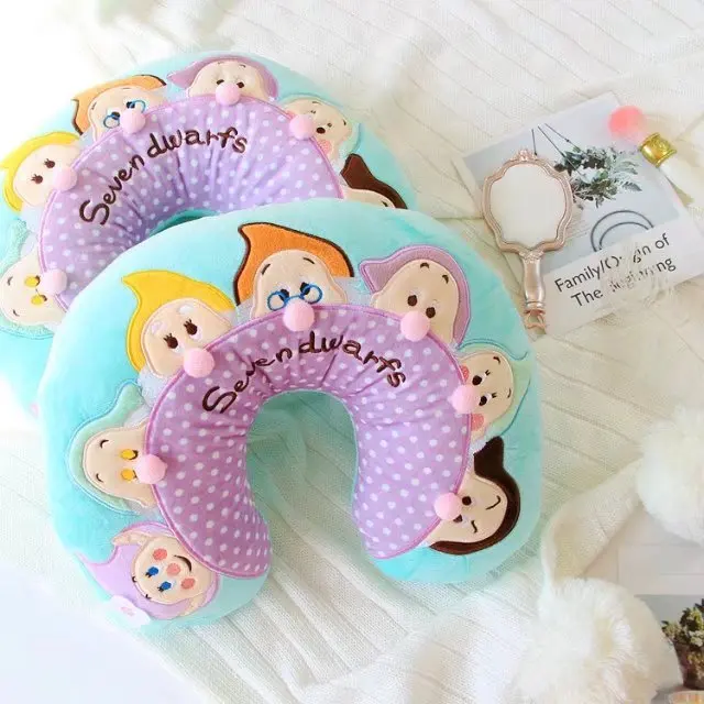 

Cartoon Princess Snow White Seven Small Dwarf Soft Plush Travel Neck COMFORT-U Soft Pillow Cervical Vertebra Pillow Gift