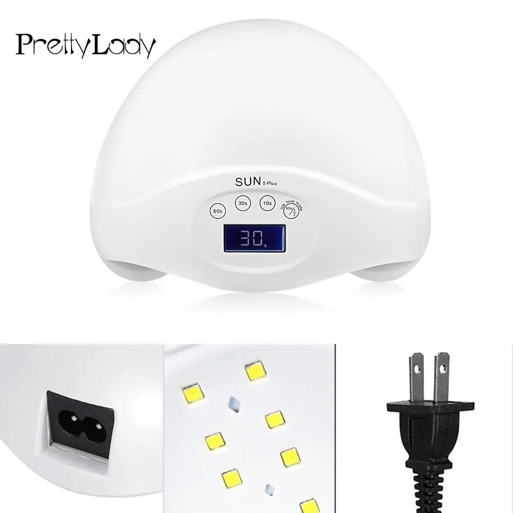 

Nail Sun 5 Plus UV Lamp Portable Polish Dryer Auto Sensing Machine Time Display For Curing Gel Polish Nail