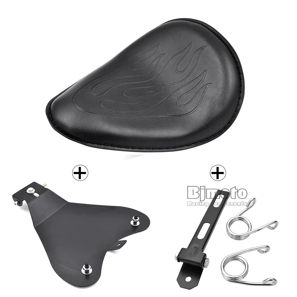 Мотоцикл Череп Пламя крест соло сиденья опорная плита пружин Bracket Mounting Kit для Harley Davidson Sportster 48 XL883 XL1200