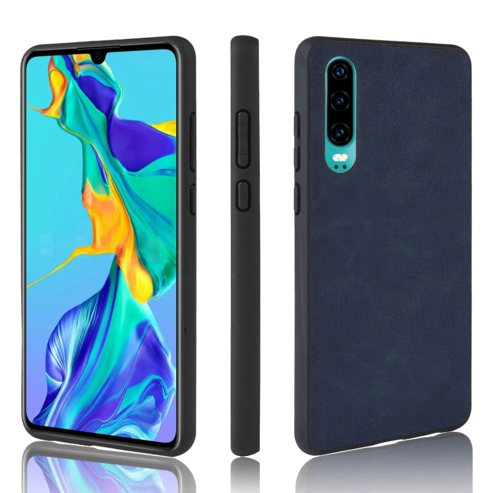 

For Huawei P30 Case Huawei P30 P 30 Silicone Soft Edge TPU Sheep PU Leather Hard Phone Cover For Huawei P30 ELE-L29 ELE-L09 Case