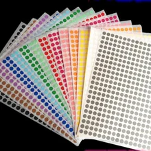 Наклейка в горошек, 12 листов, 6 мм, 8 мм, 10 мм, 13 мм, 16 мм, 19 мм, 25 мм, 32 мм, самоклеющаяся этикетка в горошек, для офиса, школы, поставщик, разные цвета