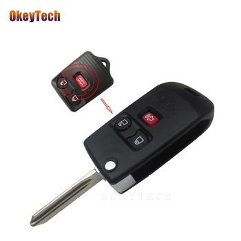 

OkeyTech 3 Button Modified Flip Folding Remote Key Fob Shell For Ford Crown Victoria Escape Expedition Explorer Explorer Sport