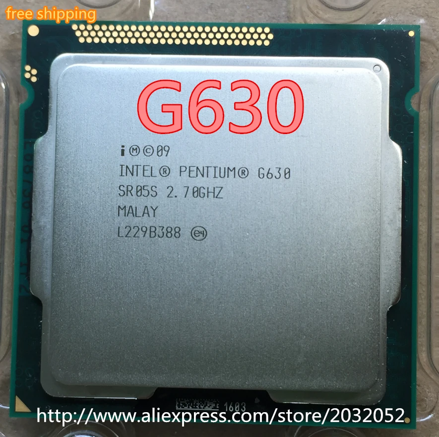 Для Intel CPU Pentium G630 3M Cache/2 7/GHz LGA 1155 TDP 65W настольный ЦПУ (100% рабочий Бесплатная