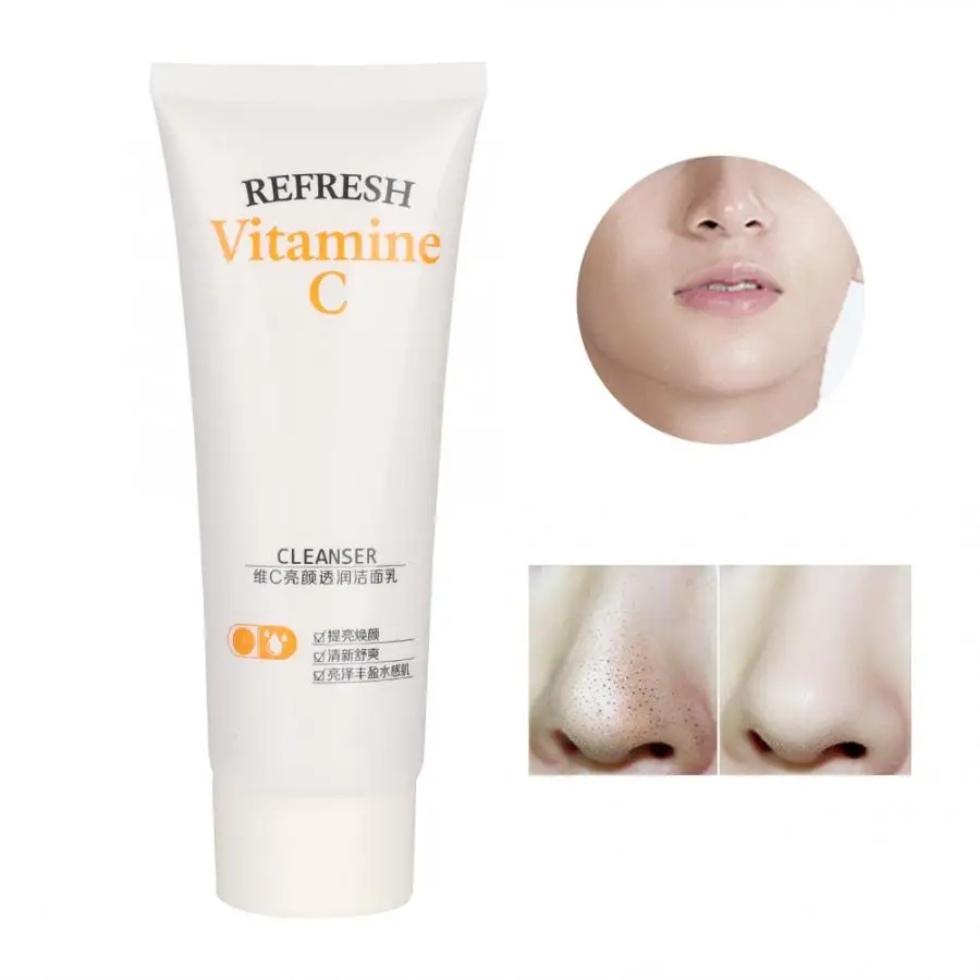 

Vitamin C Nourishing Repairing Men Face Cleanser Romove Blackheads Oil-control 100ml Ultrasonic Face