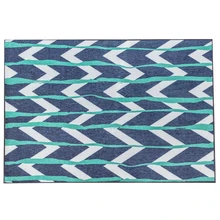 Ковер в европейском стиле волнистые натуральные линии синий белый прямоугольный коврик нескользящий моющийся прочный ковер для гостиной