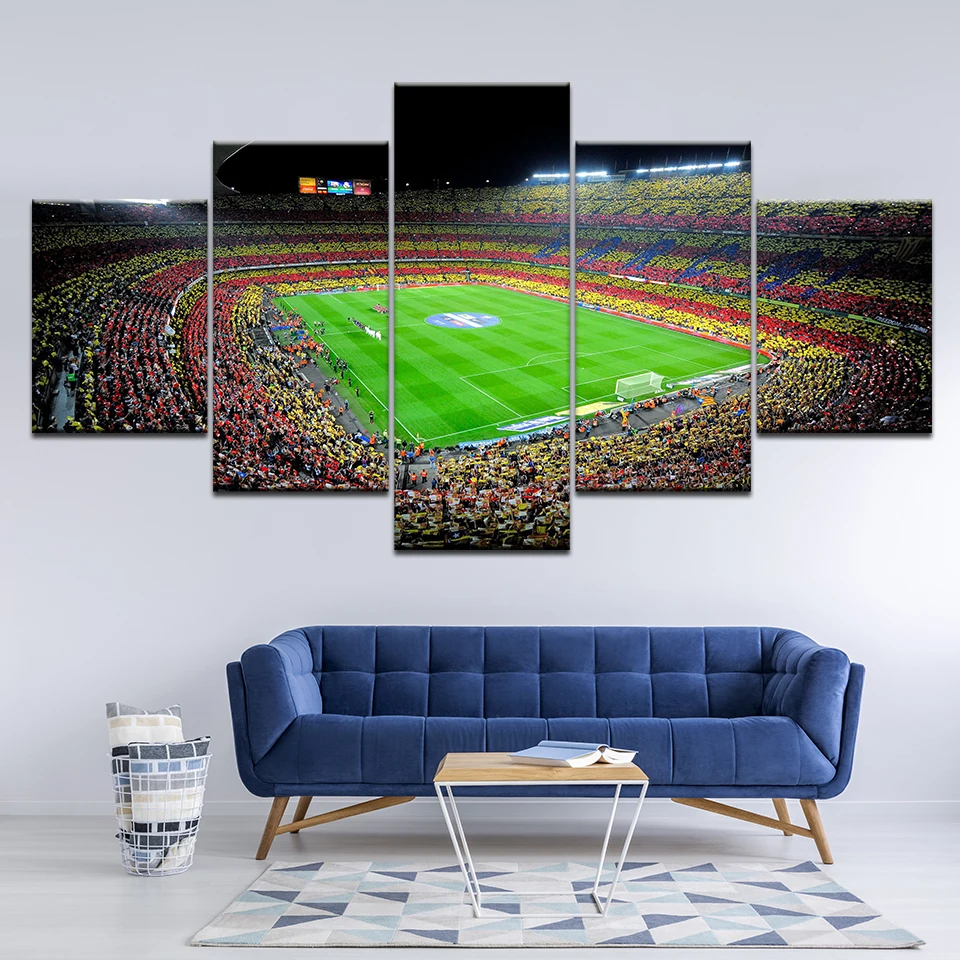Испания Fc Барселона Спорт Футбол 5 шт. Холст Картина Настенная живопись модульная обои плакат принты для домашнего декора TYG