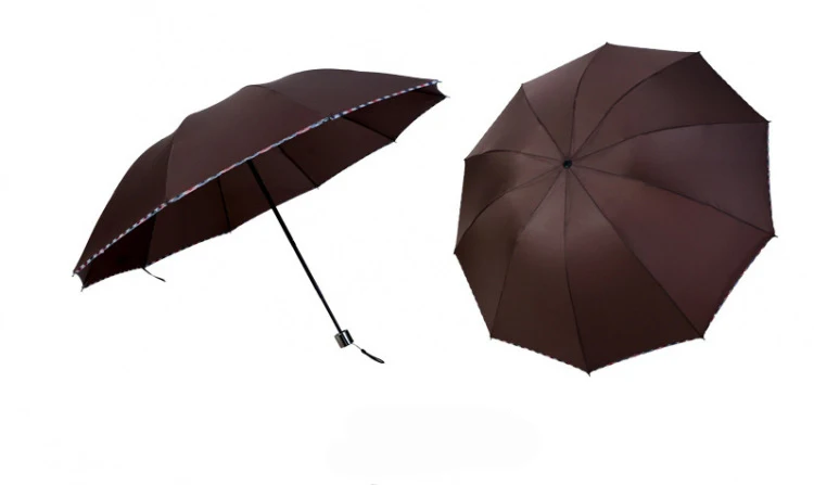 2019 New Fully-automatic Three Folding Male Commercial Compact Large Strong Frame Windproof 10Ribs Gentle Black Umbrellas (13)