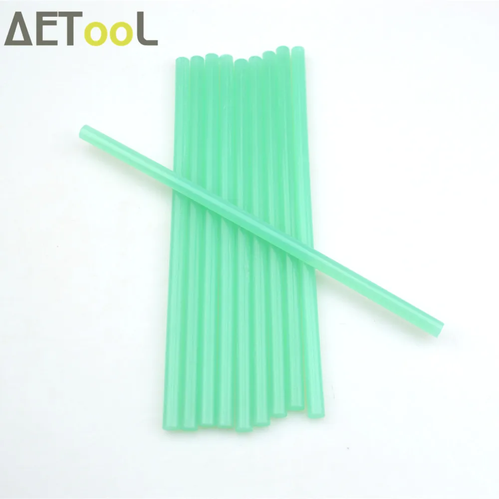Aetool 7x180 мм зеленый цвет Палочки термоклея 7 мм для тепла Пистолеты для склеивания клей ремонт инструмент DIY Книги по искусству ремесло ручной инструмент