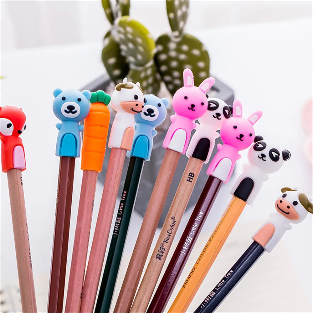

3Pcs/set Cute Animal Pencil Lengthen Extender Holder Portable Pencil Cap Extender for Office School Stationery