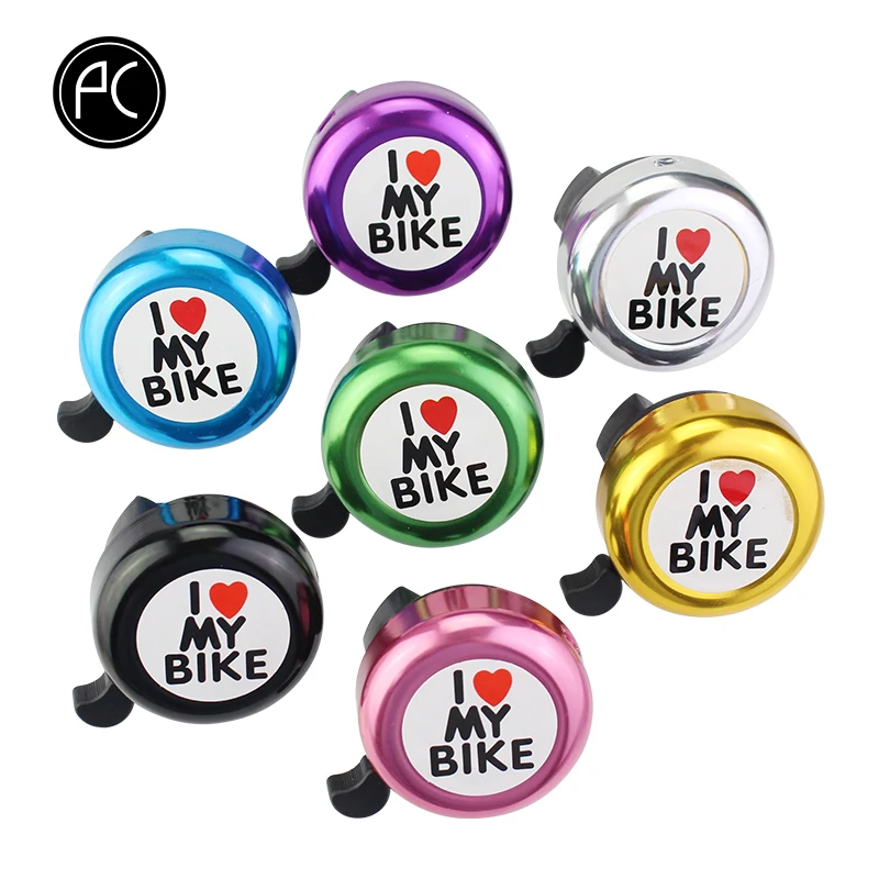 PCycling велосипедный Звонок I Love My Bike Печатный чистый звук алюминиевый сплав MTB дорожный сигнализация для велосипеда Предупреждение мини кольцо колокольчик для детей