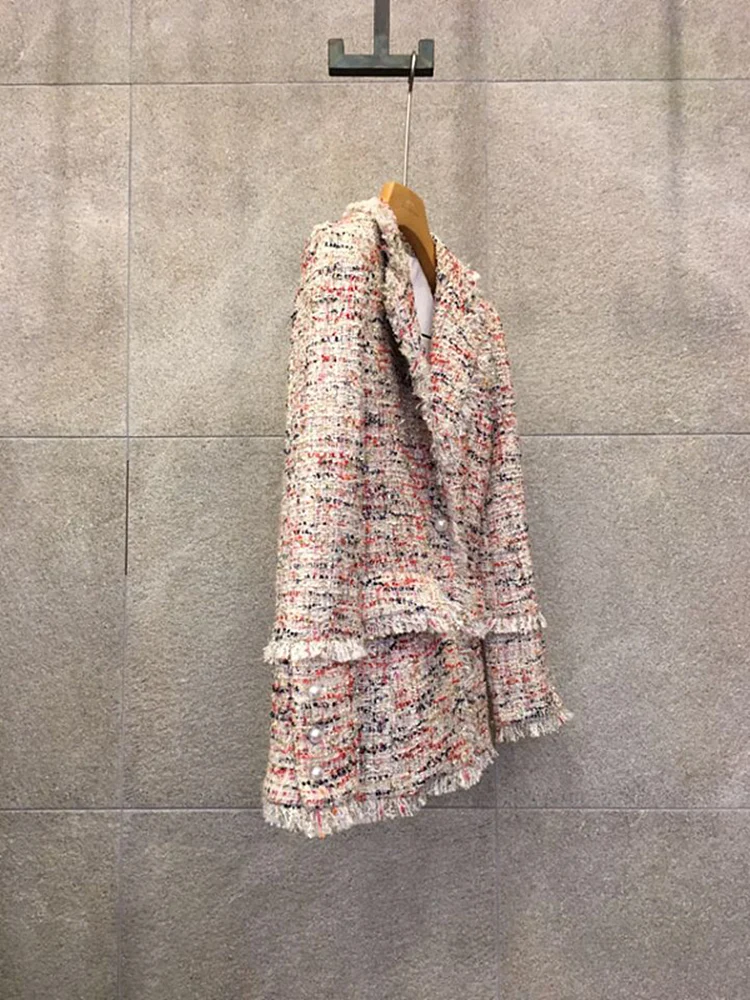 2019 Spring New Women Coat Was Thin Color Plaid Small Suit Jacket Female Temperament Retro Check Pattern Chic Suit Tide