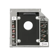 SATA 2ND корпус жесткого диска чехол caddy лоток для ноутбука DVD-ROM оптический привод блока слот для SSD HDD Aero алюминиевый сплав 12,7 мм